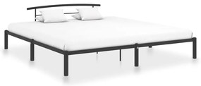 Estrutura de cama 180x200 cm metal preto