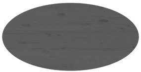 Mesa de centro 80x40x35 cm madeira de pinho maciça cinzento