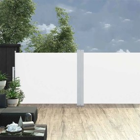 Toldo lateral retrátil para pátio 170x1200 cm creme