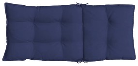 Almofadões cadeira encosto alto 4pcs tecido oxford azul-marinho