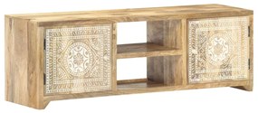 vidaXL Móvel de TV 120x30x40 cm madeira de mangueira maciça