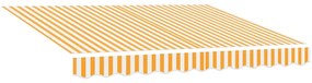 Toldo Retrátil Amarelo e Branco 300x250 cm Poliéster e Metal