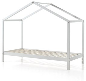 Conjunto Cama infantil de Casa DALLAS 90x200 com cortinados Branca