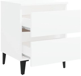 Mesa de cabeceira 40x35x50 cm derivados de madeira branco