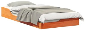 Estrutura de cama de chão Castanho-mel 100 x 200 cm