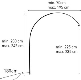 Arco para candeeiro de arco XXL latão