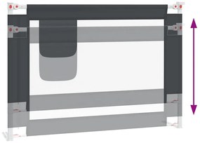 Barra segurança p/ cama infantil tecido 90x25 cm cinza-escuro