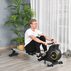 Máquina de Remos Dobrável com 8 Níveis de Resistência