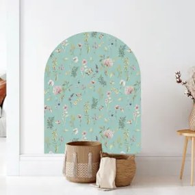 Autocolante de parede para corredor – Arco floral com borboletas