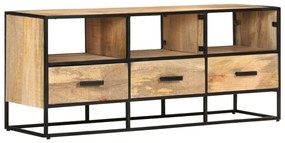 vidaXL Móvel de TV 110x30x45 cm madeira de mangueira áspera