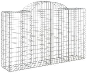 Cestos gabião arqueados 2pcs 200x50x120/140cm ferro galvanizado