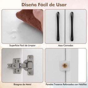 Armário suspenso para TV de 2 portas  108 x 33 x 30,5 cm com 2 cubos Consola de arrumação branco