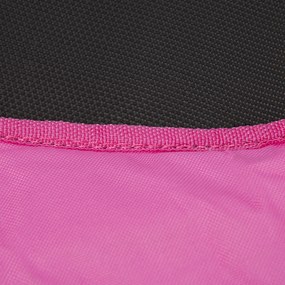 ZONEKIZ Trampolim Infantil 3 em 1 Trampolim para Crianças de 1-6 Anos com Corrimão Amovível Mini Trampolim para Interior Ø96x74cm Rosa