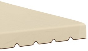 Outsunny Toldo de Substituição para Pérgola 2,96x2,96m Teto de Substituição para Pérgolas Exterior com Duplo Teto e 8 Orifícios de Drenagem Bege