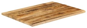 Tampo de mesa borda viva 100x80x3,8 cm mangueira áspera maciça