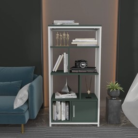 Estante Valero – Verde e Branco – 60 cm x 120 cm x 29,6 cm