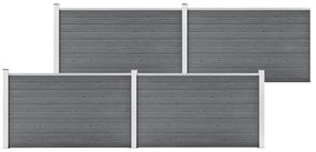 Painel de vedação para jardim 699x106 cm WPC cinzento