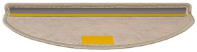 Tapetes escada adesivos aspeto sisal 30pcs 65x21x4 bege-escuro