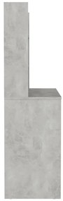 Mesa de maquilhagem c/ luzes LED 100x40x135cm MDF cinza cimento