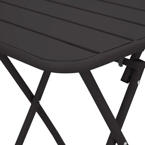 Mesa de Jardim Dobrável - Antracite - 55x55x73 cm - Aço
