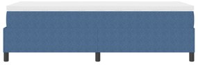 Cama Box com Colchão Azul 80x200 cm Tecido Corduroy
