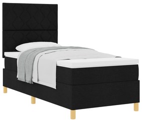 Cama Box com Colchão Preto 90x200 cm Tecido