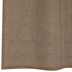 Cortinas de voile com ilhós 2 pcs castanho-claro