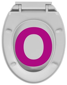 Tampo sanita oval fecho suave e remoção rápida cinzento-claro