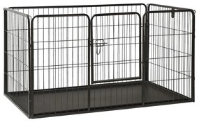 vidaXL Parque para cãezinhos 123x77,5x74,5 cm aço