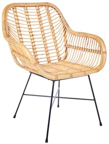 Cadeira de rattan cor natural CANORA Beliani