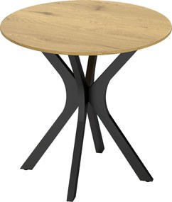 HOMCOM Mesa de jantar, mesa de cozinha, mesa redonda, design moderno, 78 cm x 78 cm x 75 cm, madeira natural | Aosom Portugal