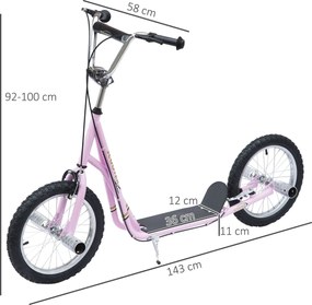 Trotinete para Crianças acima de 5 anos Scooter de 2 Rodas Grandes Ins