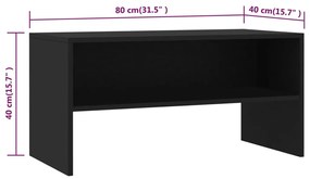 Móvel de TV 80x40x40 cm derivados de madeira preto