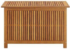 Caixa arrumação para jardim 90x50x58cm madeira acácia maciça