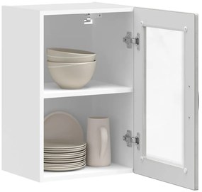 Armário de parede de cozinha porta de vidro Porto cinza betão
