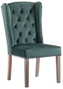 Cadeiras de jantar 2 pcs veludo verde-escuro