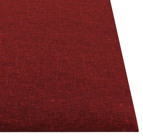 Painel parede 12 pcs 30x30 cm tecido 1,08 m² cor vermelho tinto