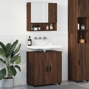 vidaXL Conjunto de Móveis para Banheiro 2 pcs Carvalho Marrom
