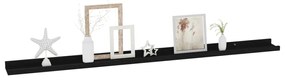 Prateleiras de parede 4 pcs 115x9x3 cm preto