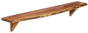 Prateleiras parede 2 pcs 110x20x18 cm madeira de acácia maciça