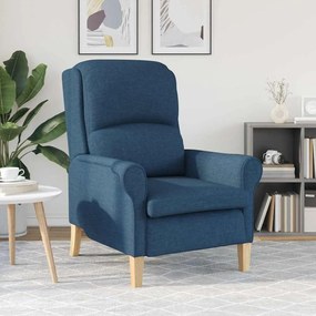 Poltrona Moderna Azul Standard Tecido de poliéster, Madeira