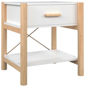 Mesas de cabeceira 2 pcs 42x38x45cm derivados de madeira branco