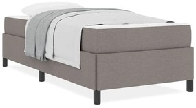 Cama Box Taupe, Preto 90 x 190 cm Tecido, Madeira de Engenharia