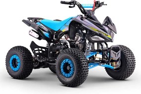 Mini moto 4 gasolina para crianças de 110 cc, automática, 4 tempos, com marcha-atrás e limitador de velocidade Dorado A110 R7 Azul