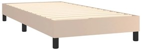 Cama com molas/colchão 90x190 cm couro artificial cappuccino
