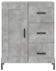 Armário alto 69,5x34x180 cm derivados de madeira cinza cimento