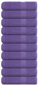 vidaXL Toalhas de mãos 10 pcs 50x100 cm 360 gsm 100% algodão roxo