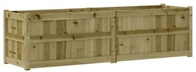 Vaso/floreira de jardim 180x50x50cm madeira de pinho impregnada