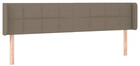 Cabeceira de cama c/ luzes LED 163x16x78/88cm cinza-acastanhado