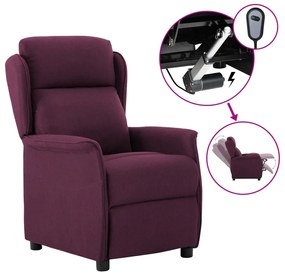 vidaXL Poltrona elétrica reclinável tecido roxo